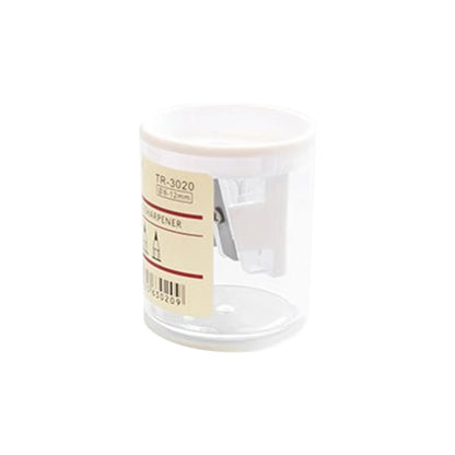 Portable Double Hole Clear Round Pencil Sharpener – Gift for Students