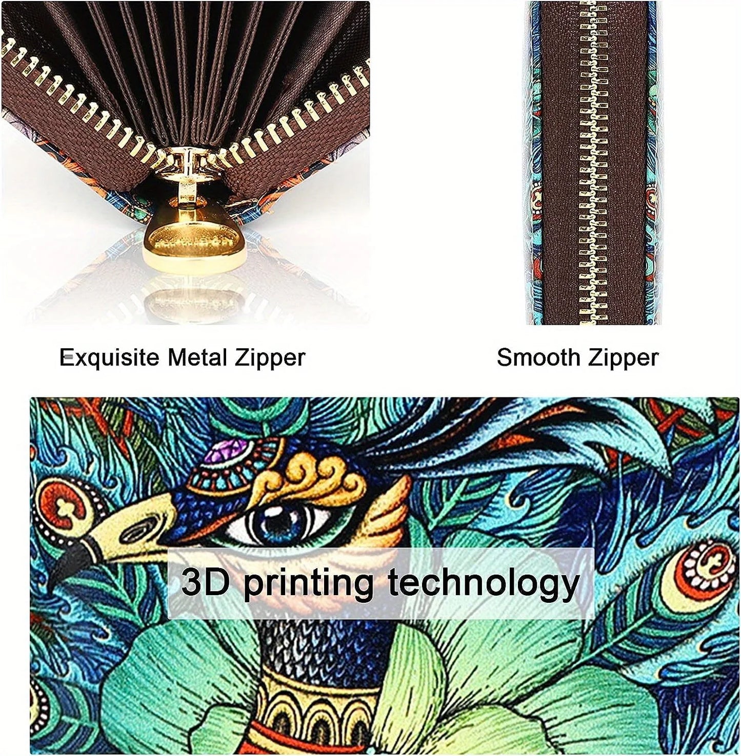 RFID Leather Card Holder Wallet with Zipper & Key Ring – Slim Credit Card Case & Coin Purse for Men and Women