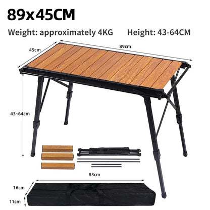 Newest Folding IGT Table – Lightweight Portable Roll-Up Table with Adjustable Legs for BBQ, Desktop Burner & Backpacking