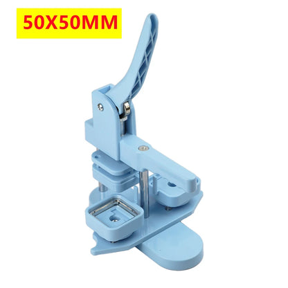 50x50mm Square Badge Press Machine - Rotating Manual for Refrigerator Magnets, Business Gifts, Home & Office Use