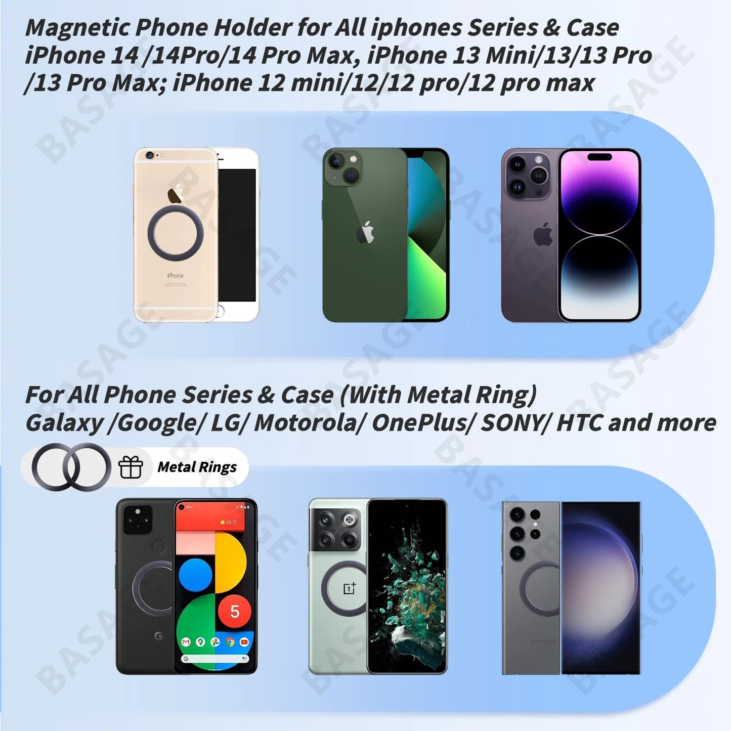 360° Rotatable Magnetic Phone Mount Holder for Tesla Model 3/Y - Compatible with 4.7-6.7inch Devices, Magsafe Support