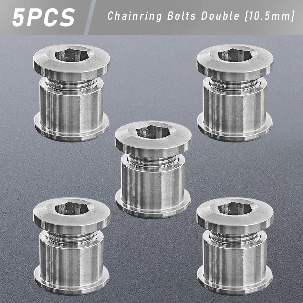 Titanium Alloy Chainring Bolts 4–5PCS MTB Road Bike Crank Screws Single & Double Chainring Hardware 6.5–10.5mm