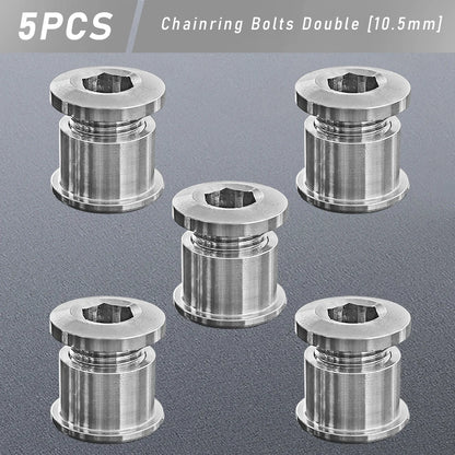 Titanium Alloy Chainring Bolts 4–5PCS MTB Road Bike Crank Screws Single & Double Chainring Hardware 6.5–10.5mm