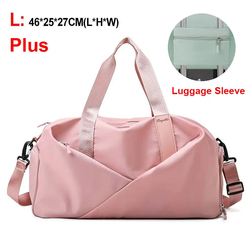 Women's Sports Gym Bag - Travel Dry Wet Tote, Multifunctional Weekend Duffle for Fitness, Yoga & Swimming