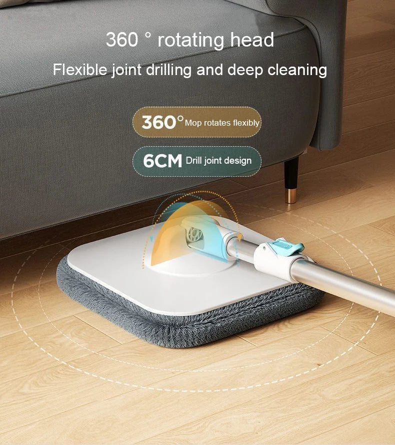 360° Spin Squeeze Mop for Floor Cleaning | Easy-Drain Household Mop with Handle | Home Cleaning Broom & Mop Tool Set