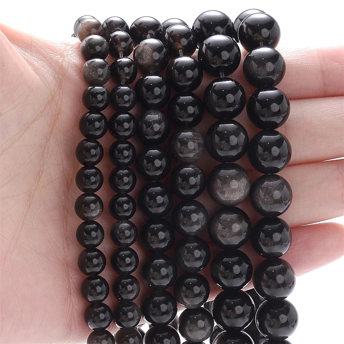 Natural Stone Round Beads 4-12mm Tiger Eye Lava Turquoise Jade for DIY Jewelry Making Bracelet Craft Supplies