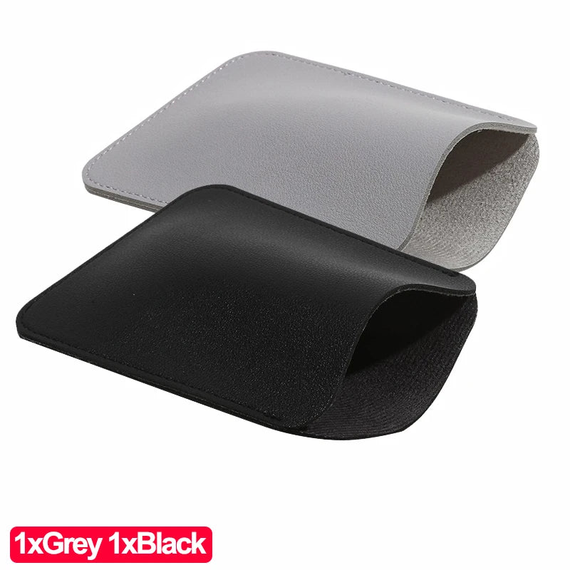 Wireless Mouse Storage Bag - PU Leather Anti-Scratch Protective Sleeve & Small Item Organizer Pouch