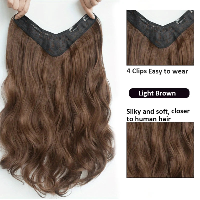 Invisible Long Wave Synthetic Hair Extensions – Fuller, Natural-Looking Strands for a Confident Hairstyle Design