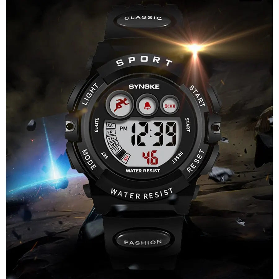 SYNOKE Kids Sport Watch - Colorful Waterproof Digital Electronic Watch for Boys and Girls