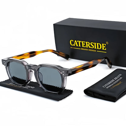 CATERSIDE Small Frame Square Sunglasses - Fashion Unisex Eyewear for Travel, Parties & Business