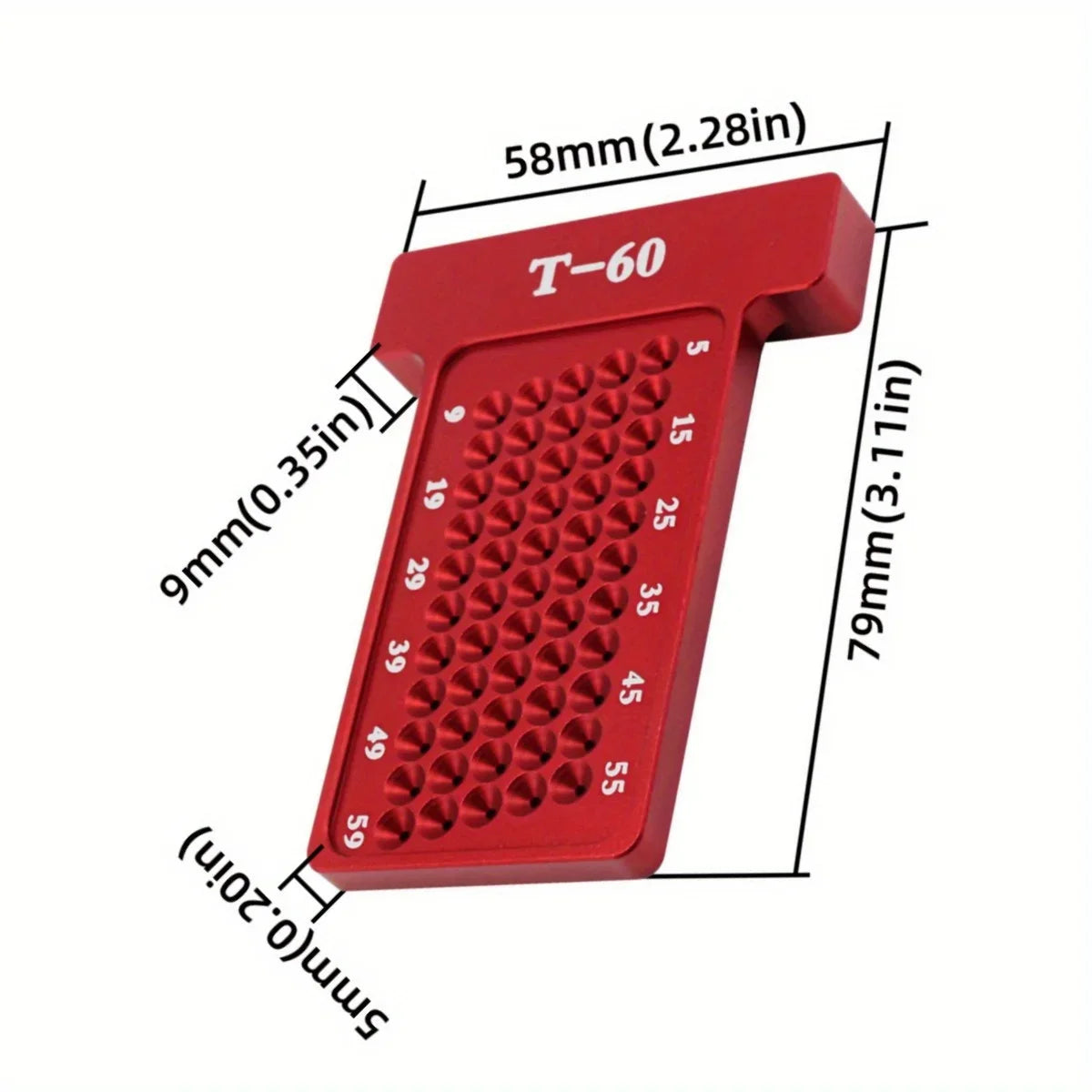 Woodworking Scribe T-Square Ruler – Metric/Inch Aluminum Line Drawing Gauge, Right Angle Protractor for Carpenter Layout