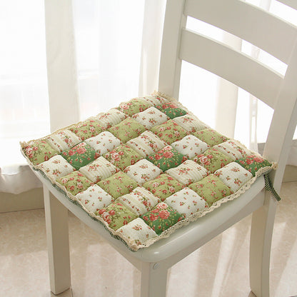 Non-Slip Office Chair Cushion – Pastoral Style Cotton Stool Pad, Breathable & Portable, Home Garden Decorative Gift