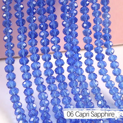Austria Crystal Rondelle Beads - 2mm/4mm/6mm/8mm Faceted Glass Spacer Beads for DIY Jewelry & Bracelet Making
