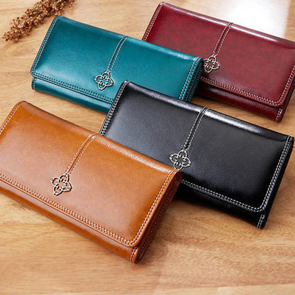 Women’s Leather Long Wallet – Luxury Fashion Purses & Card Holder, Money Bag Handbag for 2022