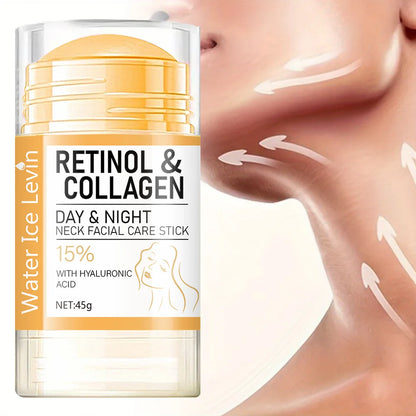 45g Retinol & Collagen Neck Cream Stick - Hydrating Day and Night Moisturizer for Smooth, Radiant-Looking Skin