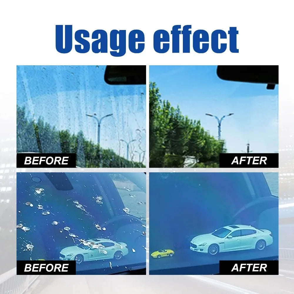 Motorcycle & Car Glass Oil Film Remover – Windshield Polishing Compound for Crystal Clear Window Cleaning & Auto Detailing