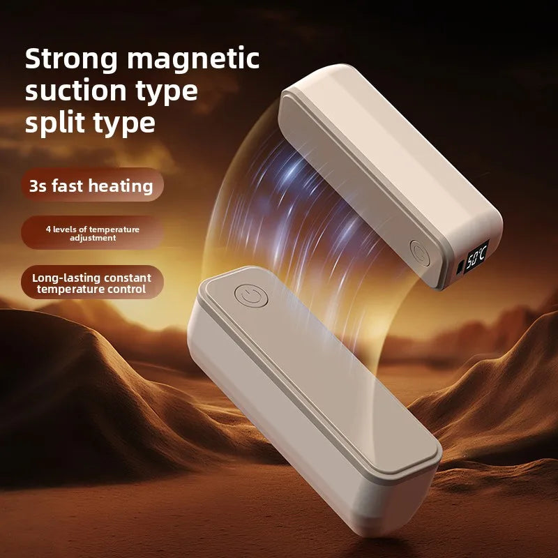 2-in-1 Digital Hand Warmer - Portable Magnetic Rechargeable Hand Warmer & Power Bank with LED Display