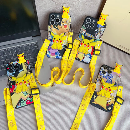 iPhone Pika Case with Holder Rope – Compatible with iPhone 6 to 17, Mini, Plus & Pro Max