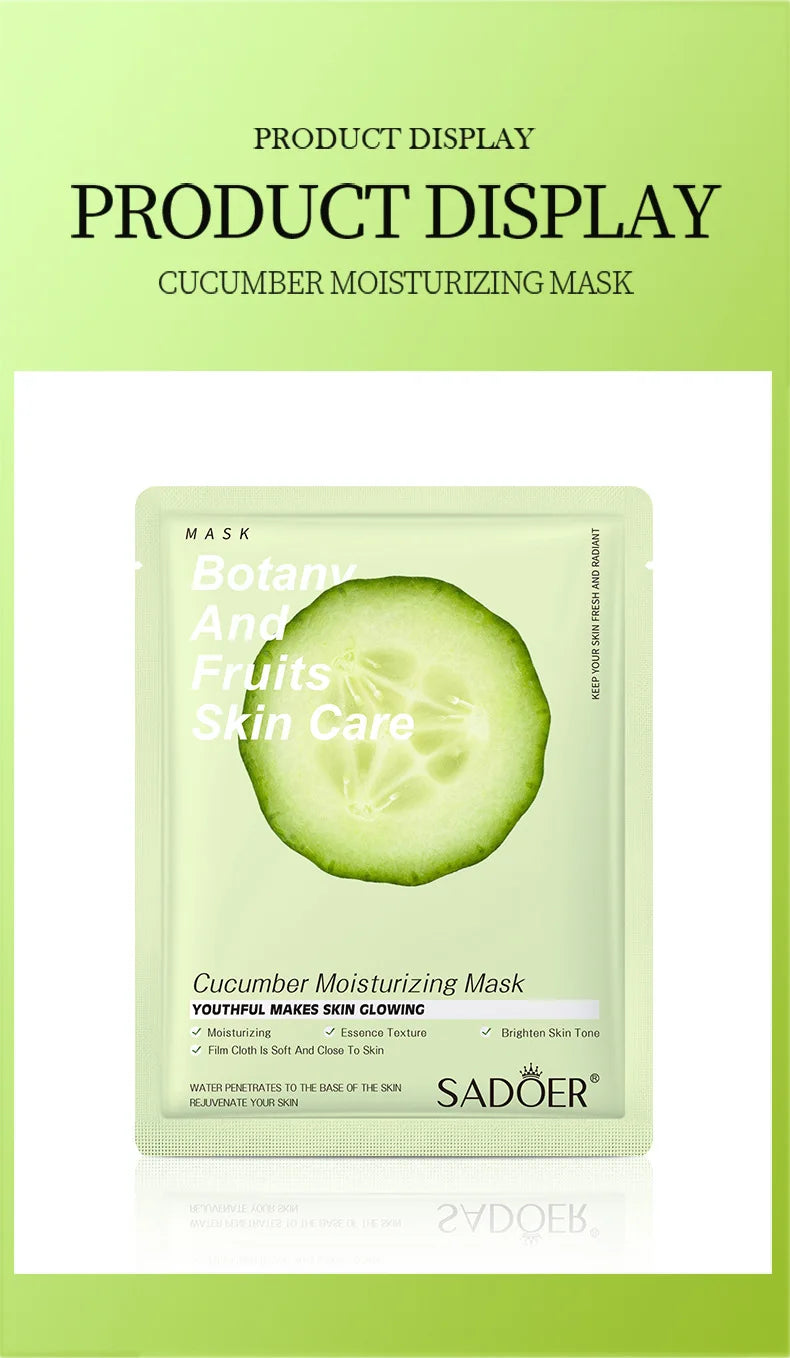 8PCS Natural Plant Facial Masks – Korean Skincare Hydrating, Moisturizing & Firming Face Care Set
