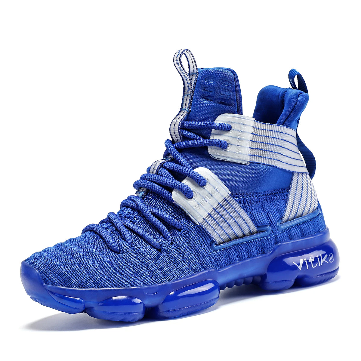 Kids High-Top Basketball Shoes - Durable Lace-Up Non-Slip Sports Sneakers for Running & Play
