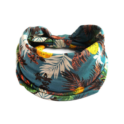 Bohemian Wide Cotton Stretch Headband for Women – Turban Headwrap, Bandage Hairband, Bandana Hair Accessories