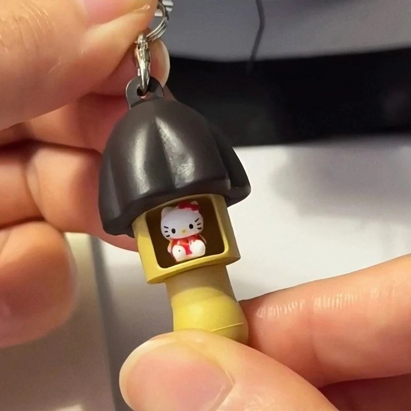Hello Kitty Mushroom Keychain - JP Style Hidden Figure Pendant for Backpack & Cute Bag Decoration