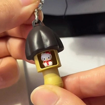 Hello Kitty Mushroom Keychain - JP Style Hidden Figure Pendant for Backpack & Cute Bag Decoration