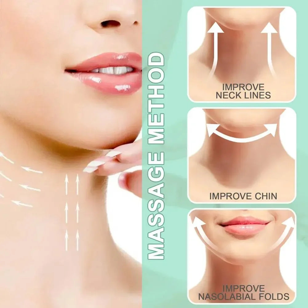 Neck Wrinkle Cream with Massage Roller – Firming, Whitening & Moisturizing Neck & Chin Care