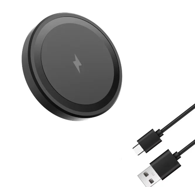 Mini Magnetic Wireless Charger - Slim 15W Fast Charging Pad for iPhone 13–18 with Strong Magnetic Attachment