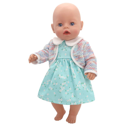 18-Inch American Girl Doll Clothes – Coat, Tights & Pants Outfit for Newborn & Baby Dolls