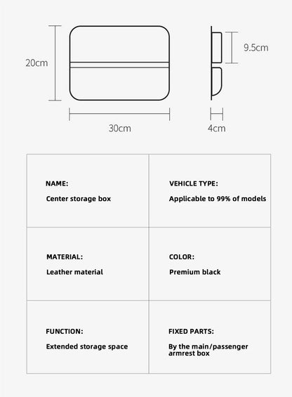 Multifunctional Car Seat Gap Organizer – Leak-proof PU Leather Storage Box with Cup Holder