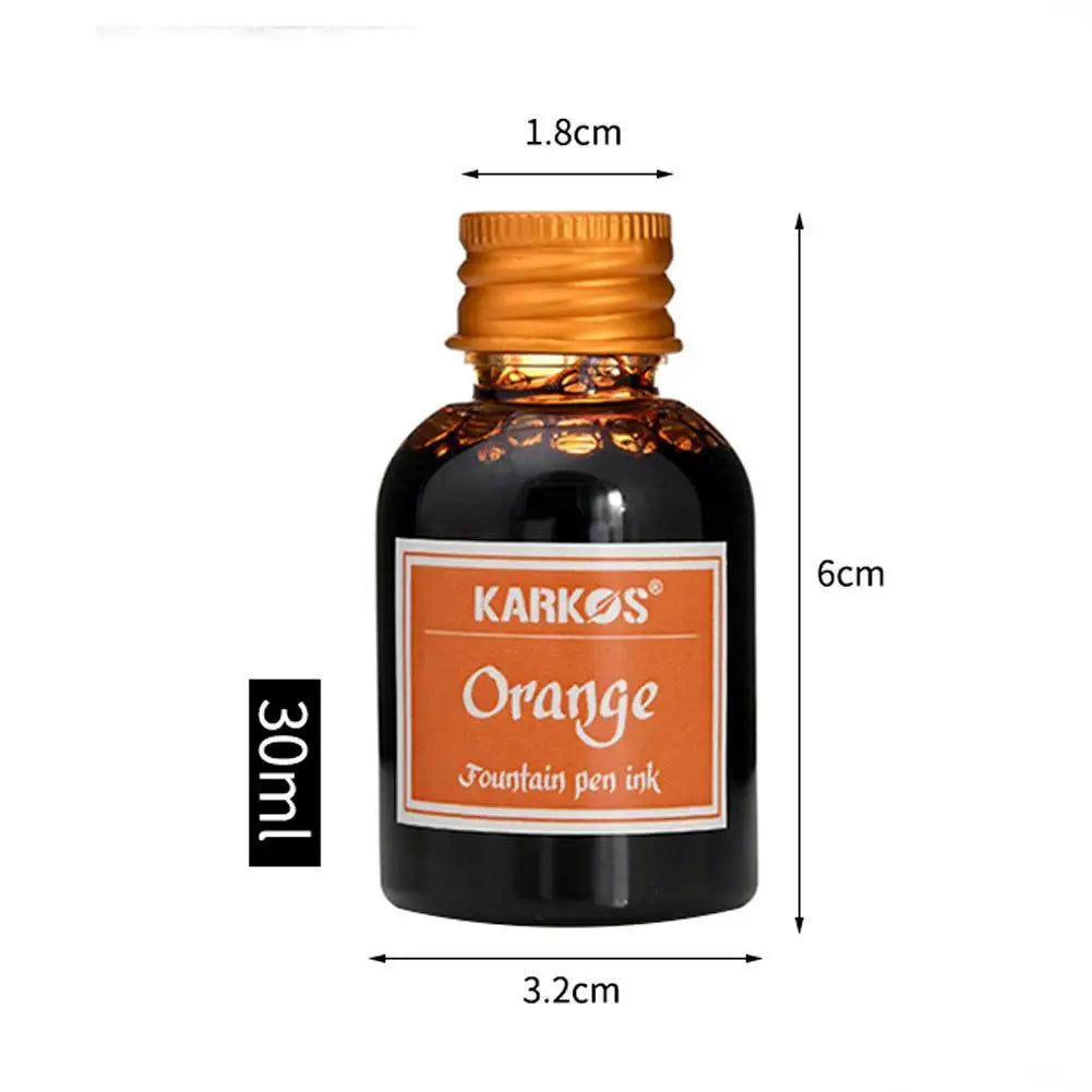 Pure Colorful Fountain Pen Ink — High-Quality 20/30/70ml Refill for Calligraphy, Writing & School Stationery