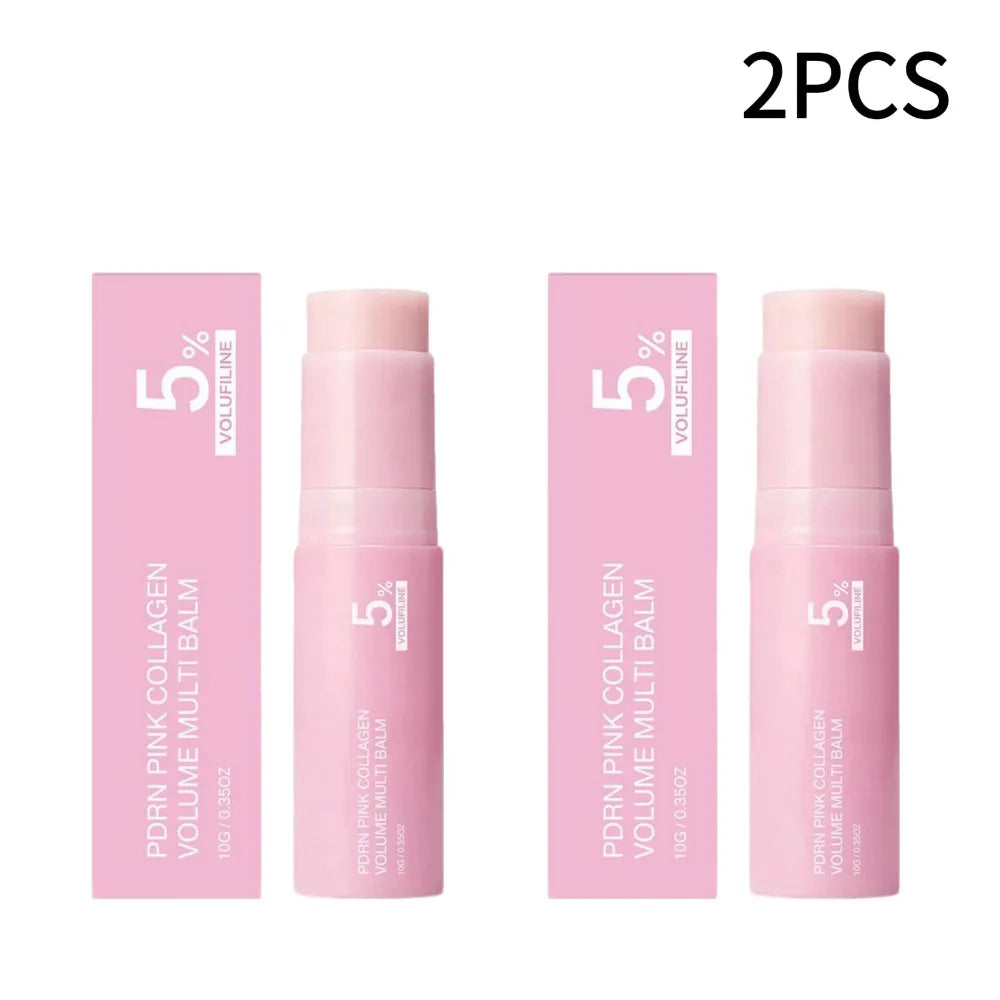 PDRN Pink Collagen Multi Balm Stick - Volufiline Facial, Eye, and Neck Moisturizer for Hydrated, Plump-Looking Skin