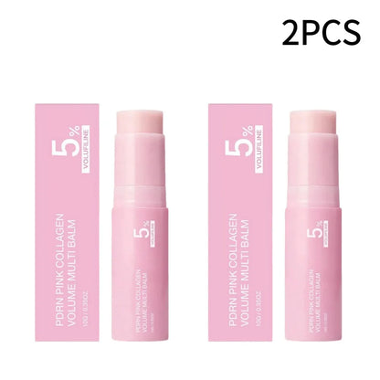 PDRN Pink Collagen Multi Balm Stick - Volufiline Facial, Eye, and Neck Moisturizer for Hydrated, Plump-Looking Skin