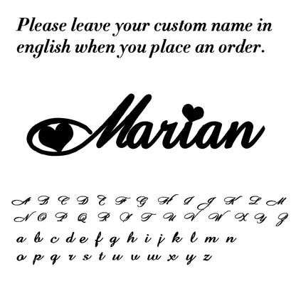 Sipuris Custom Name Brooch - Stainless Steel Trendy Pins for Women & Men, Nameplate Jewelry, Valentine's Day Gift