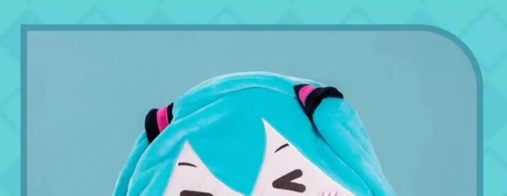 Kawaii Hatsune Itabag Multi-Functional Hooded Air Conditioning Blanket – Soft & Warm Miku Flannel Siesta Shawl Gift
