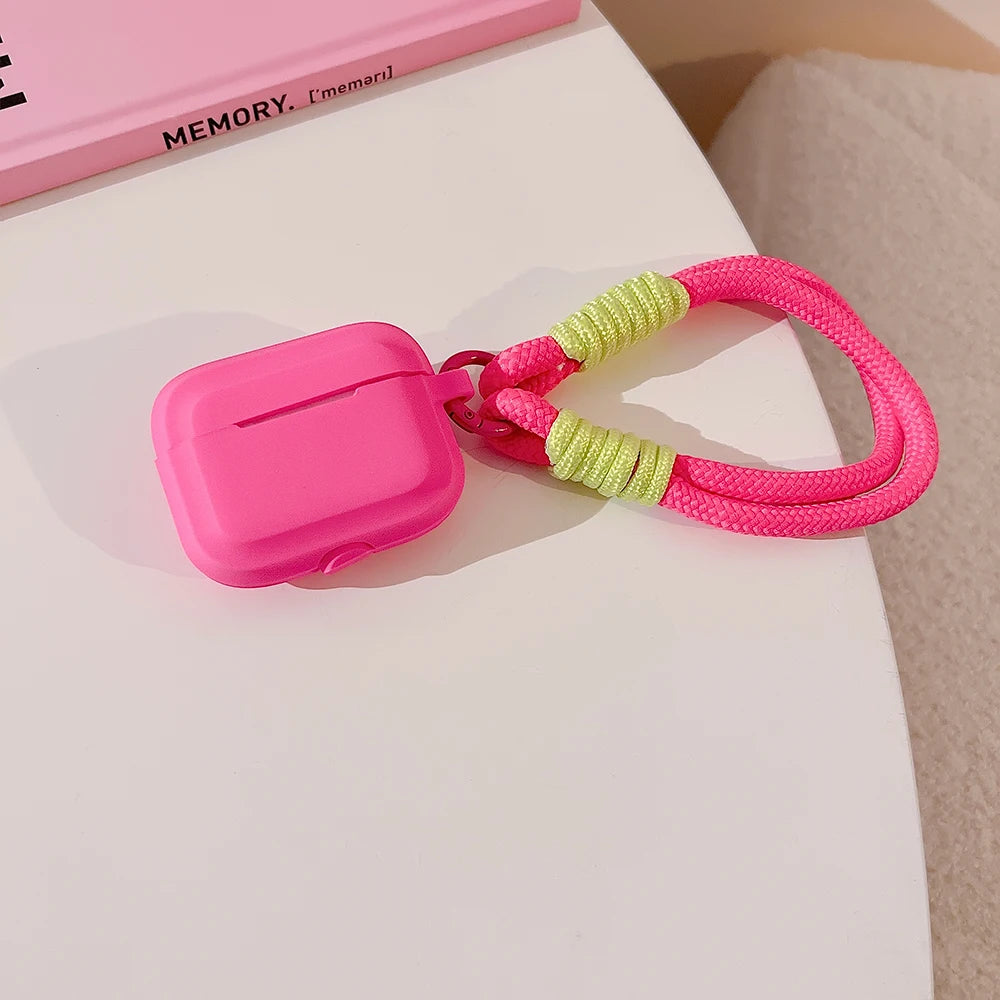 Cute Silicone AirPods Case with Strap — Fits AirPods (1st–4th Gen), AirPods Pro & AirPods Pro 2 (Soft Protective Cover)
