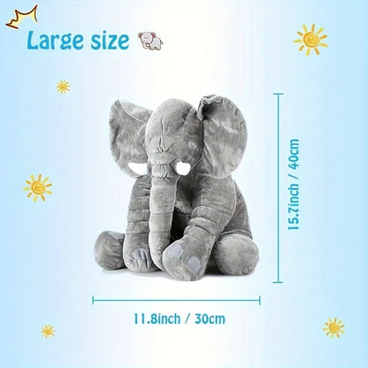 40cm Soft Elephant Plush Toy – Cute Baby Elephant Sleeping Pillow, Stuffed Animal for Kids, Birthday Gift & Room Decor
