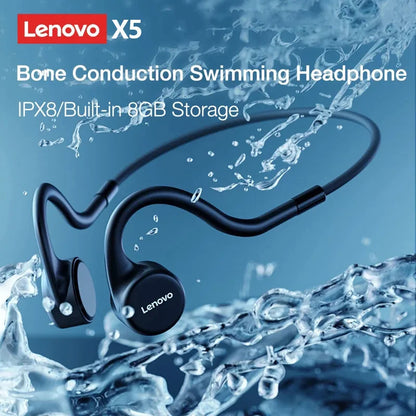 Lenovo X4 Bluetooth 5.1 Wireless Bone Conduction Earphones – HiFi Sound Quality, Low Latency Sport Headset
