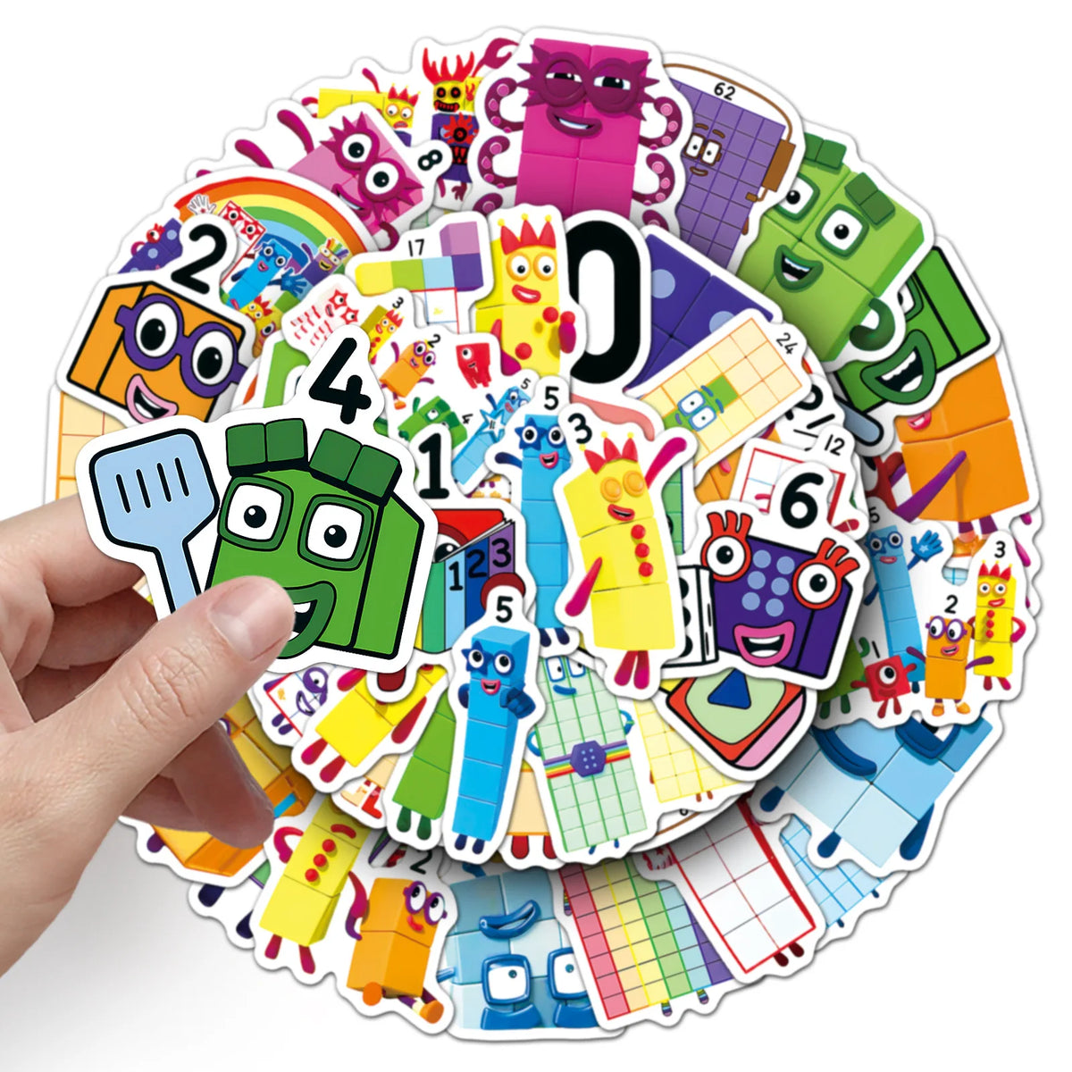 50/100-Piece Number Sticker Set - Aesthetic DIY Vinyl Decals for Laptops, Scrapbooks, Luggage, Guitars & Helmets