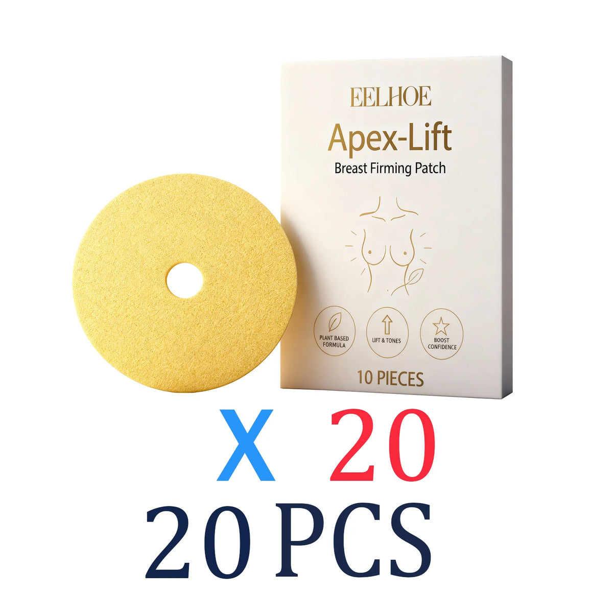 10 Pcs Breast Lifting Patches - Hydrolyzed Collagen Firming & Shaping Skin Care Patches for Women