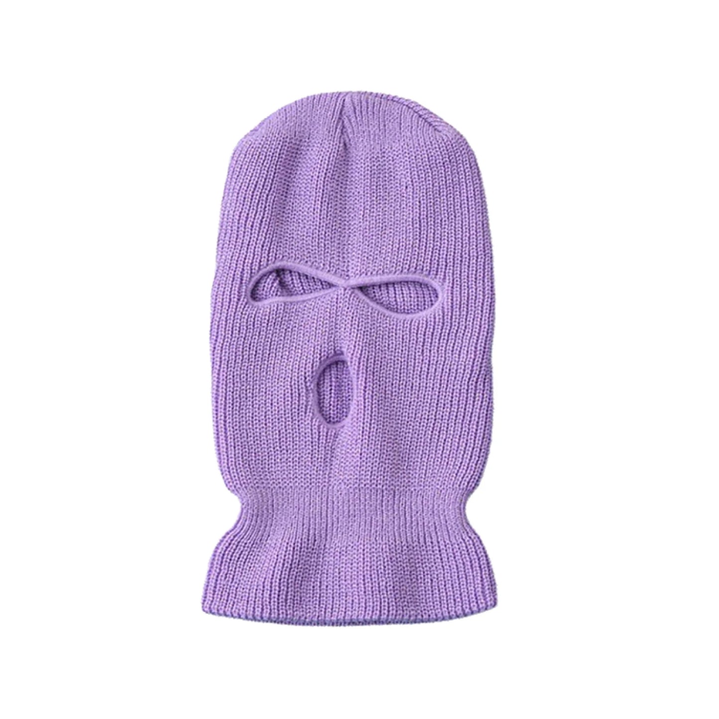 Motorcycle Windproof Full Face Knit Hat - Custom Ski Mask for Men, Warm Wool Balaclava with 3 Holes, Embroidered Winter Ski Mask