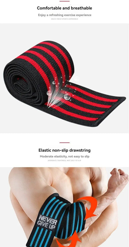 Sports Elbow Guard - Winding Pressure Elbow Pad for Weightlifting & Bench Press - Protective Gear & Gym Equipment Booster