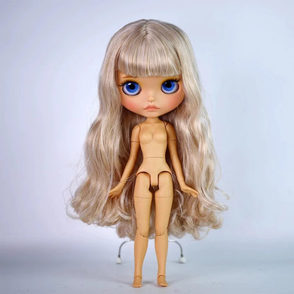 ICY DBS Blythe Doll – 30CM Tan Skin Matte & Glossy Face, Pouting Lips, 19-Joint BJD DIY Costume Doll Gift