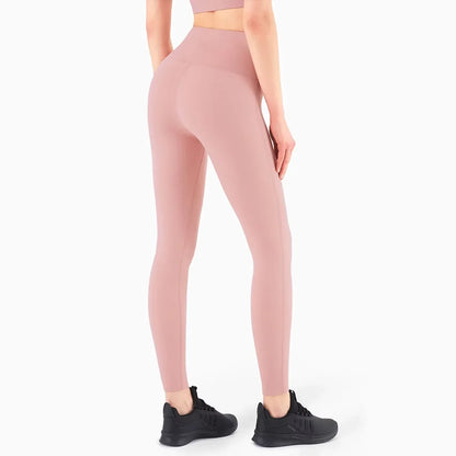 Women’s Lycra Four-Way Stretch Yoga Pants – High Waist Seamless Sports Leggings, T-Line Free Gym Fitness Wear