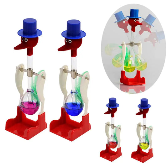 Creative Drinking Bird Liquid Motion Toy – Lucky Duck Bobbing Science Prank Desk Decoration Ornament & Gift for Home and Office