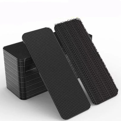 Strong Carpet Fixing Stickers – Self-Adhesive Touch Fastener Grip Tape, Double-Faced Black Mat Patch for Home Floor, Anti-Skid