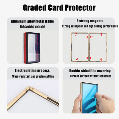 Aluminum Alloy Trading Card Holder - Gradient Metal Case for 35PT PSA & CGC Graded Card Protection