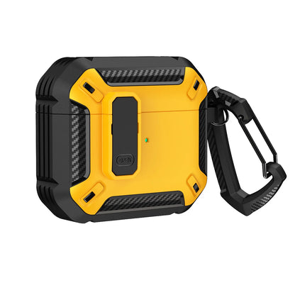 Carbon Fiber AirPods Case for Pro 1/2 & AirPods 3 – Shockproof Headset Cover with Switch Design for Men