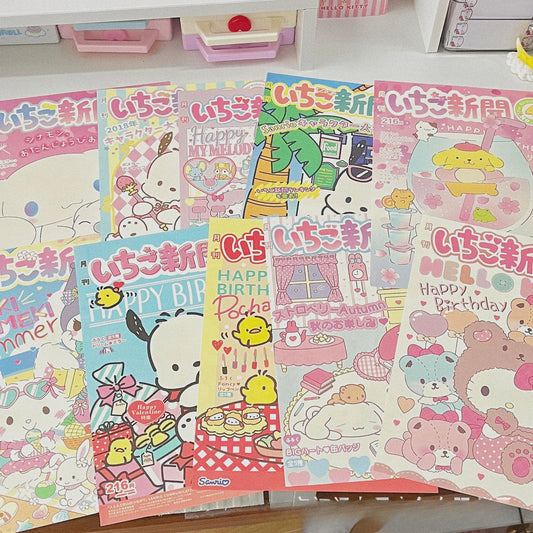 10PCS Sanrio Cartoon Monthly Posters – Cute Heart Room Decor for Teenagers, Dormitory, Bedroom & DIY Wall Decoration